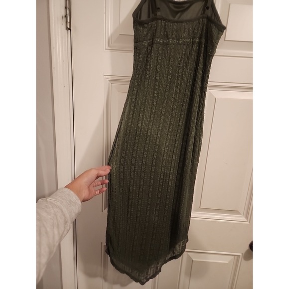 Y2K Coquette Lace Bodycon Dress Milkmaid Maxi Babydoll Tank 2000s Sz M 8 - 10 - Picture 4 of 9